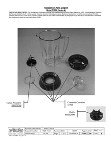 Diagram Diagram and Parts List for 51000  Hamilton Beach Blender